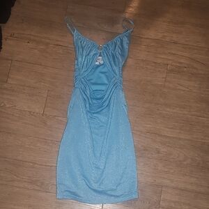 Princess Polly Glittery Blue Dress